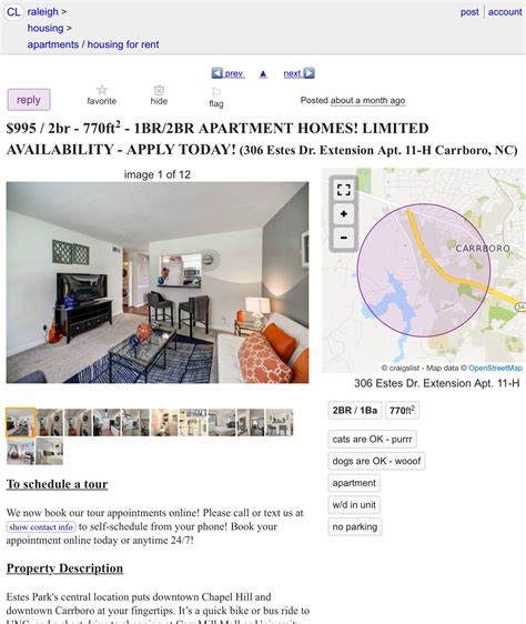 Craigslist carrboro. "Open Look Contemporary Design" just 3 Blocks from Downtown Carrboro directly on Main Drag (N.Greensboro St) on F Buslinein Serene Wooded Setting that UNC Grad Students have loved for 25yrs! (Not an Ordinary Apt Complex) FEATURES ($1,200 RENT-Below Downtown Rate) / 3 BLOCKS (from Downtown Carrboro) / 