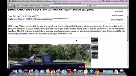 craigslist Cars & Trucks for sale in Jefferson City, MO. ... MO 1968 Dodge D200. Original paint, unrestored. 69k miles. 318, 4 speed. $12,000. Jefferson City ... . 