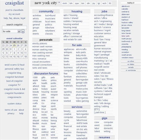 Craigslist is one of the biggest online marketplaces available. It’s a place where you can find anything from housing to cars. Take advantage of your opportunities and discover 12 ...