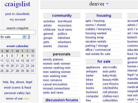 Craigslist denver en espanol. Craigslist started as an electronic community newsletter and grew into one of the most visited websites. Learn more about the Craigslist website. Advertisement Craigslist.org, orig... 