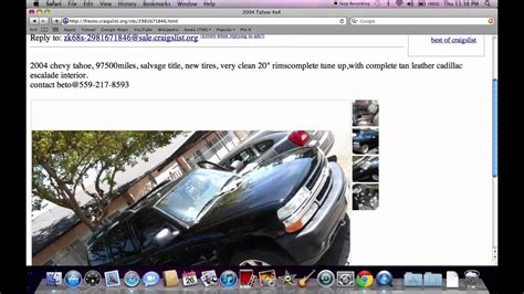 craigslist Cars & Trucks - By Dealer for sale in Fresno / Madera. ... 2312 n clovis ave fresno ca 93727 2018 Honda Civic LX 4dr Sedan CVT. $20,985. 2017 Ford Escape .... 