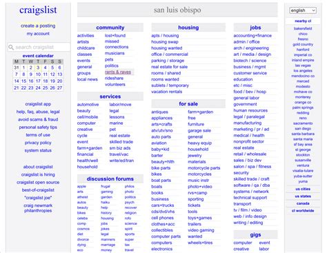 Craigslist free san luis obispo. craigslist provides local classifieds and forums for jobs, housing, for sale, services, local community, and events 