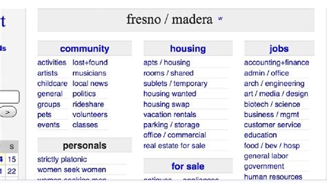 Craigslist fresno ca jobs. craigslist provides local classifieds and forums for jobs, housing, for sale, services, local community, and events 