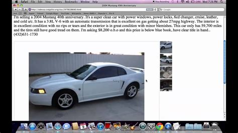 craigslist For Sale in Odessa, TX. see also. Fiat 850 Cabriolet. $900. Gardendale Three Lancia Beta Coupes. $1,200. Gardendale Chrysler 300 convertible. $16,500. Odessa Texas Pony and Donkey. $1,600. Odessa MUST SELL!! $2,000. Midland Rv for rent. $700. West Odessa ...