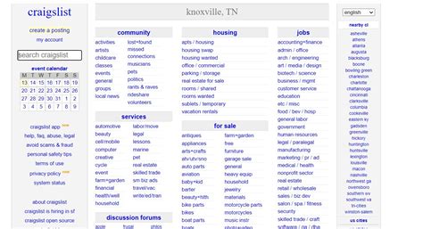 Craigslist knoxville tn jobs. craigslist Cars & Trucks for sale in Knoxville, TN. see also. SUVs for sale ... (EV) Knoxville TN. $13,950. Knoxville (www.NAWauto.com) 2010 Jeep Wrangler Unlimited Rubicon. $27,990. 2015 Infiniti QX80 Base FREE SHIPPING IN HOUSE FINANCE. $19,950. CALL/TEXT 706-216-0175 
