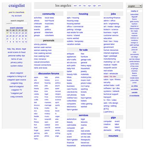 Craigslist la personals. List of all international craigslist.org online classifieds sites 