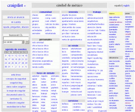 Craigslist méxico. craigslist ofrece clasificados y foros locales para empleos, ventas, servicios, comunidad local y eventos 