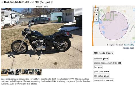 Craigslist michigan motorcycles. Craigslist is a great resource for finding used cars at a fraction of the cost of buying new. However, it’s important to be aware of the risks associated with buying a used car from an individual seller, and to take the necessary steps to e... 
