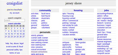 jersey shore garage & moving sales - craigslist 