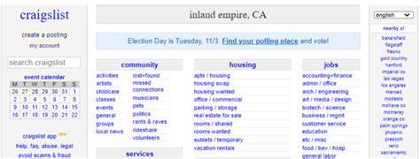 Craigslist org inland empire ca. craigslist provides local classifieds and forums for jobs, housing, for sale, services, local community, and events 
