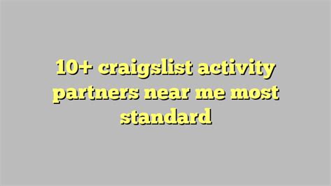 Craigslist partner. Things To Know About Craigslist partner. 