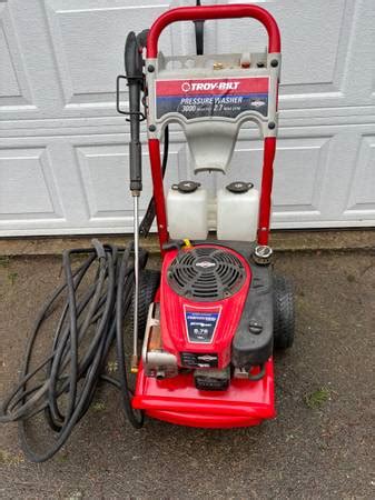 Free electric pressure washer. I'm keeping the pressure hose and nozzles, but the pressure washer does work. The only problems is more frequently it doesn't engage fully. If you get it going and keep the nozzle squeezed it stays at high pressure, so it probably has something minor wrong with it.. 