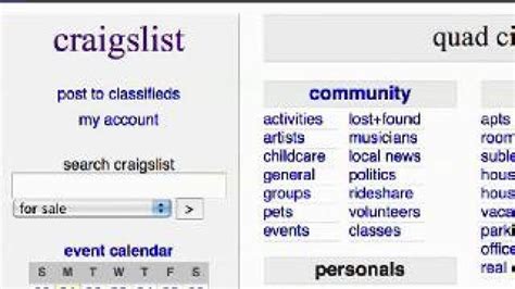 Craigslist qca. craigslist provides local classifieds and forums for jobs, housing, for sale, services, local community, and events 