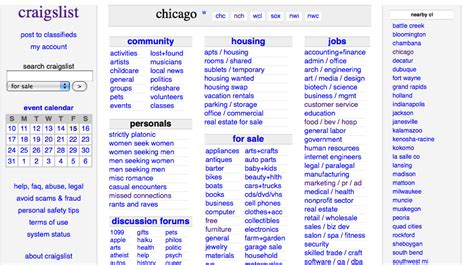 craigslist provides local classifieds and forums for jobs, housing, for sale, services, local community, and events..
