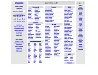 Craigslist quad cities jobs. craigslist provides local classifieds and forums for jobs, housing, for sale, services, local community, and events 