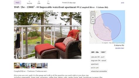 1 Haz 2022 ... A Craigslist ad describing a room for rent in Vancouver encourages prospective tenants to "imagine living in the cabin of a sailboat.". 