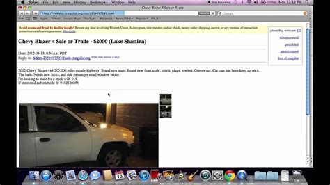 craigslist Auto Parts - By Owner "chevy" for sale in Siskiyou County. see also. 1982. 6.2 diesel. $2,200. Fort jones 1996 Chevy truck 1500 light truck, parting out. $200. CHEVY TRUCK PARTS. $50. HORNBROOK Chevy Truck Tonneau cover. $50. Mt. Shasta Forest near McCloud .... 