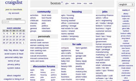 craigslist provides local classifieds and forums for jobs, housing, for sale, services, local community, and events craigslist: Somerville jobs, apartments, for sale, services, community, and events CL. Craigslist somerville