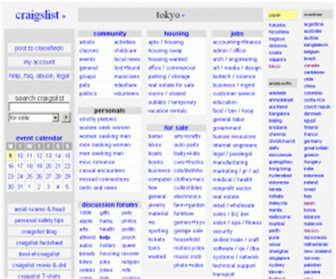 Craigslist tokyo. 25 Agu 2020 ... If you use Craiglist with IFTTT, you will be able to create what they call “recipes” which will notify you for specific searches. For example, ... 