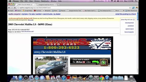 Craigslist used cars seattle washington. There are several online marketplaces where users can offer items in exchange for other items. Examples include Craigslist, eBay Classifieds and U-Exchange. Traditional newspaper classified advertising is a good place to trade a car for a m... 