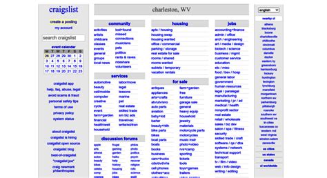 Craigslist west va. craigslist provides local classifieds and forums for jobs, housing, for sale, services, local community, and events 