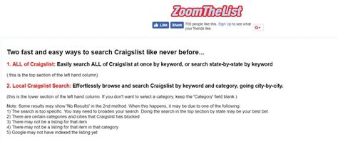 Craigslist zoom the list. May 15, 2016 · May 15, 2016. Technology. Before this recent upgrade, and since craigslist had decided to eliminate html images from the site, users have been stuck showing and viewing small resized 600×400 pictures. However, craigslist got a nice upgrade today, because now users can click on the image and it will zoom to a larger size using a lightbox. 