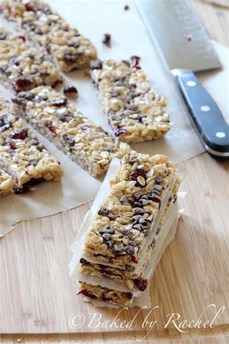 Cranberry Chocolate Chip Granola Bars Baked by Rachel