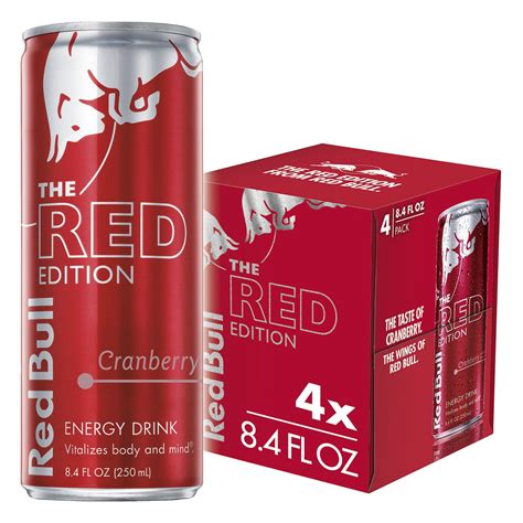 Cranberry red bull. Cranberry flavor; 114 mg caffeine per 12 fl oz serving (114 mg per can) Same wings, choose your taste; Gives you the wings of Red Bull Energy Drinks with the taste of Cranberry; Weight: Approximately .82 pounds; Shipping Dimensions: Approximately 6.22 x 2.27 x 2.27 inches. This product cannot be shipped to: CA 