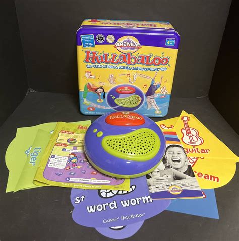 Cranium hullabaloo. Featuring Classic and Advanced gameplay modes that grow along with your child! Free Hullabaloo app provides thousands of game variations, plus fun and funky narration, music, and sound effects! Kids practice skills like quick reading, counting, matching colors, and cooperation! For 1-6 Players. Ages 3+. 