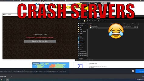 Crash a minecraft server