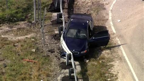 Crash and dash: 3 arrested after stolen BMW crashes into guardrail in Pembroke Pines