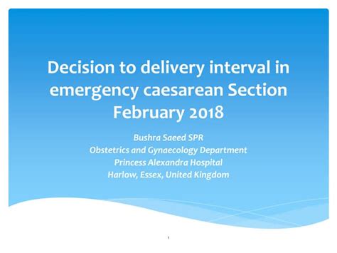 Crash caesarean section – decision-to-delivery interval