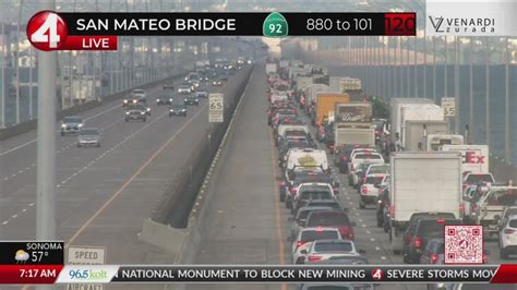 Crash causes severe delays on San Mateo Bridge