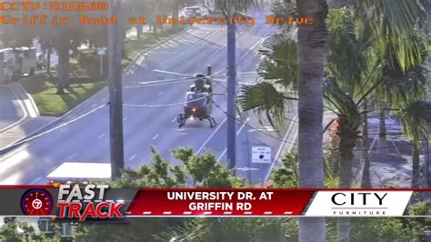 Crash injuring 2 in Davie leads to road closures, air rescue helicopter landing
