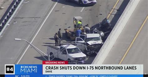 Crash reportedly involving child on I-75 in Davie shuts down NB lanes near Griffin Road