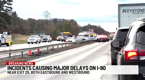 Crashes cleared on I-90 east and westbound near exit 25