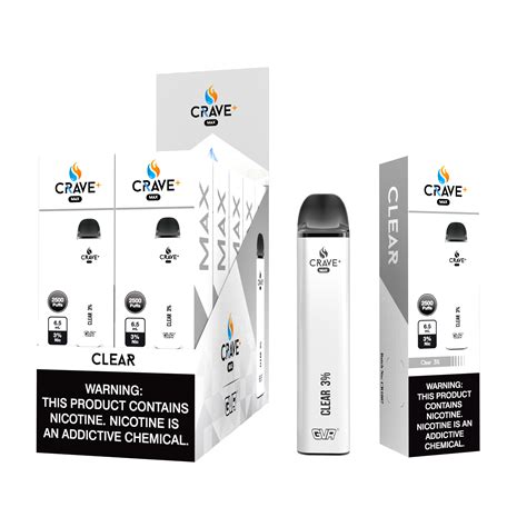 Crave clear 3. 10 pieces. 20 boxes (200 pieces) - $85.00 - Introducing the latest from Crave, the BC7000 bigger than ever with 15mL e-liquid and up to 7000 puffs. The Crave BC7000 sports a mesh coil and LED screen to indicate e-liquid and battery levels making it easy to use. The disposable vape fits comfortable in hand for efficient on the go use and is ... 
