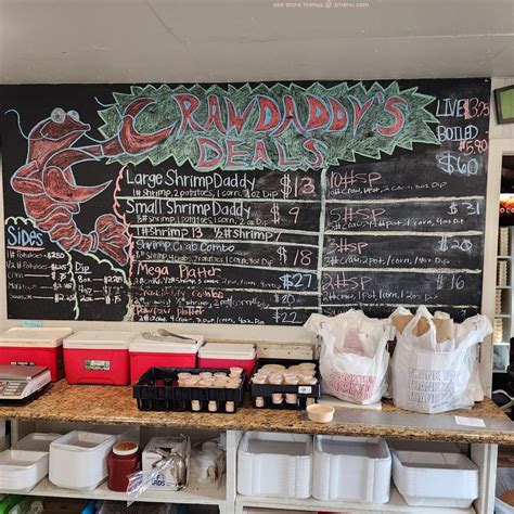 Crawdaddy seafood thibodaux menu. Specialties: Live & Boiled Crawfish, Shrimp & Crabs Live by the sack. Boiled to go only. Established in 2005. We started November of 2005 after hurricane Katrina. 