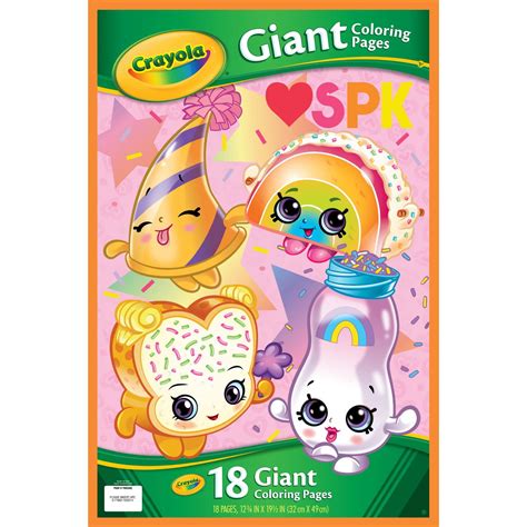 Crayola Shopkins Giant Coloring Pages Gift For Kids 18 Pages Walmart Com