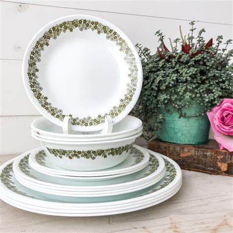 Corelle's Spring Blossom pattern is also popular as 'Crazy Daisy.' You can identify this discontinued pattern with its vibrant dark green floral borders on a white background. ... Generally, old Corelle dishes of different types are worth $10 - $100, with some large sets of rare patterns fetching up to $200. But apart from the patterns ...