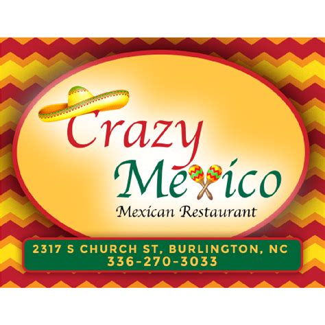 Crazy mexico. The phone number for Crazy Mexico is (336) 875-8149. Where is Crazy Mexico located? Crazy Mexico is located at N Centennial St, High Point, NC 27265, USA. Customer Ratings and Reviews. Richard Bradberry on Google (October 19, 2019, 8:35 pm) High Points little secret. Small Mexican restaurant great food. 