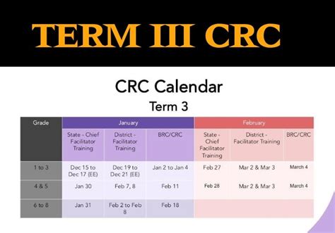 Crc Calendar