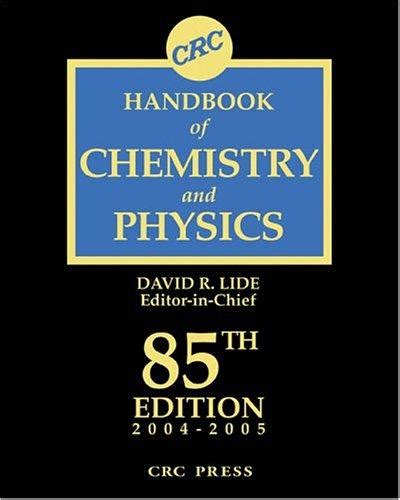 Crc handbook chemistry and physics 85th edition. - Échantillon de test de vérification des compétences.