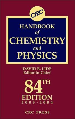 Crc handbook of chemistry and physics 84th edition. - Biology 2nd edition brooker study guide.