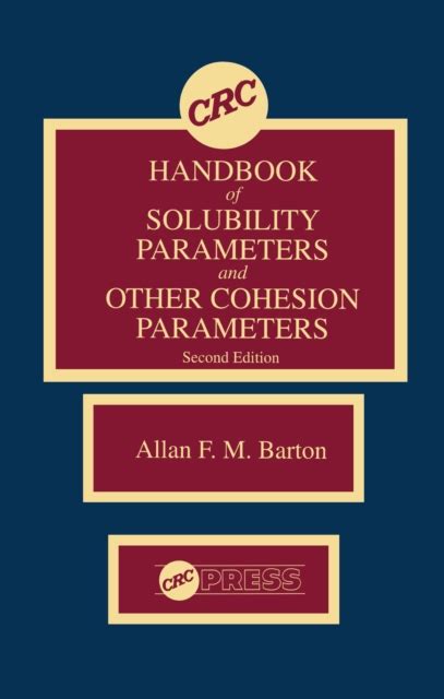 Crc handbook of solubility parameters and other cohesion parameters download. - Juhlakirja tampereen yliopiston taloudellis-hallinnollisen tiedekunnan täyttäessä 20 vuotta.