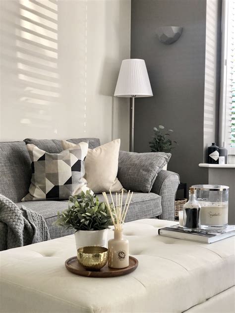 Cream And Gray Living Room