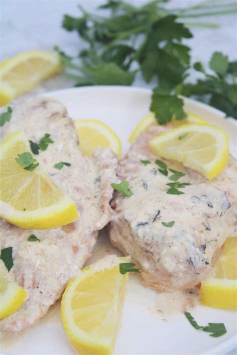 Creamy Crockpot Lemon Garlic Chicken - The Six Figure Dish