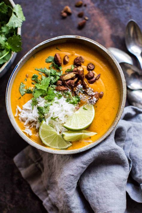 Creamy Thai Carrot Sweet Potato Soup. - Half Baked Harvest