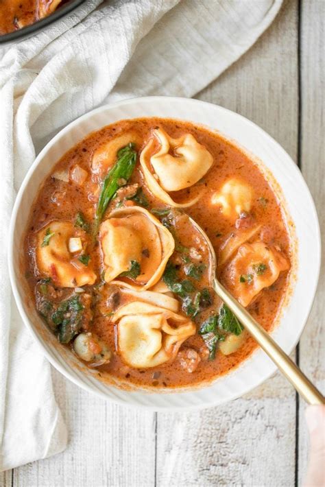 Creamy Tortellini Soup with Sausage - Ahead of Thyme