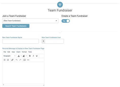 Create/Join a Fundraising Team - RunSignup